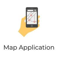 Trendy Map application vector