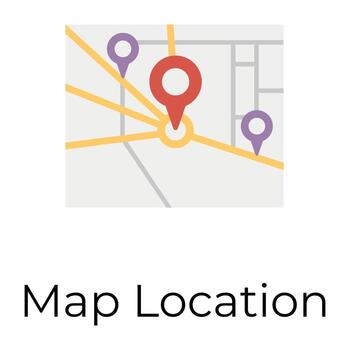 Trendy Map Location vector