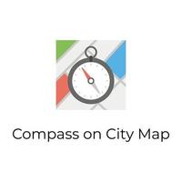 Treny Map with compass vector