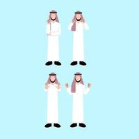 Set Of Arabic Man Character vector