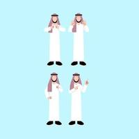 Set Of Arabic Man Character vector