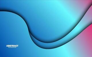 Abstract wave shape blue gradient color background vector