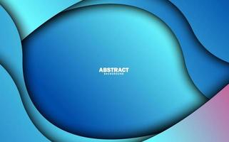 Abstract wave shape blue gradient color background vector