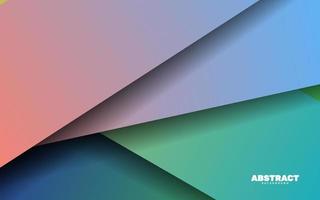 Abstract overlap papercut multicolor background vector