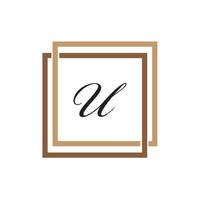 Letter U Business corporate abstract unity vector logo design template