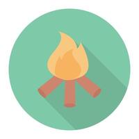 bonfire vector illustration on a background.Premium quality symbols.vector icons for concept and graphic design.