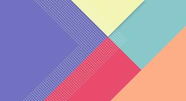 Abstract Paper Colorful Background with Memphis Papercut Style and Pastel Color for Wallpaper vector