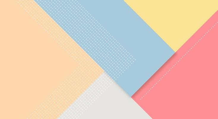 Abstract Paper Colorful Background with Memphis Papercut Style and Pastel Color for Wallpaper