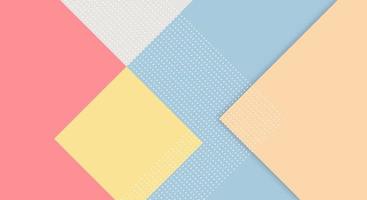 Abstract Paper Colorful Background with Memphis Papercut Style and Pastel Color for Wallpaper vector