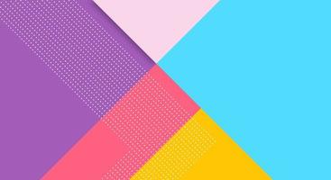 Abstract Paper Colorful Background with Memphis Papercut Style and Pastel Color for Wallpaper vector