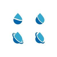 Ilustración de vector de plantilla de logotipo de gota de agua