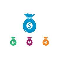 Money bag icon illustration isolated sign symbol. Money bag vector logo. Flat design