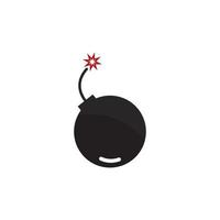 Simple bomb logo vector icon illustration