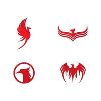 conjuntos de plantilla de diseño de logotipo de phoenix. vector