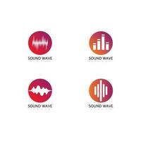 Sound waves vector illustration