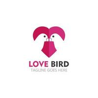 beauty lovebird logo vector icon