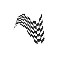 Race flag icon, simple design race flag logo template vector