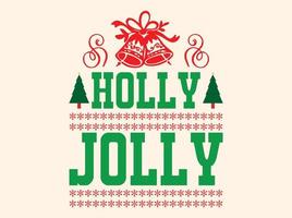 Christmas t-shirt designvector,Happy Christmas Day T-shirt Design Good for Clothes, Greeting Card, Poster, and Mug Design. Free Vector