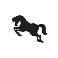 silueta de icono plano de vector de caballo