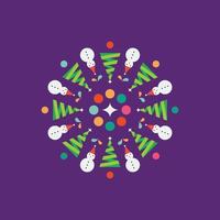 Christmas firework decoration elements vector