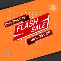 flash sale banner template design vector