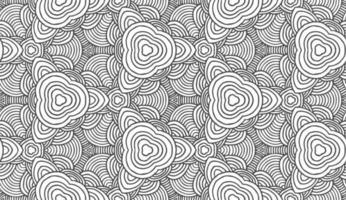 Retro abstract seamless vector pattern on white backdrop. Vector stripe pattern decorative print concept. Floral seamless abstract art background vector.