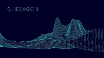 fondo de tecnología hexagonal. antecedentes médicos de tecnología futura. tecnología informática de redes sociales globales. ciencia biomédica eps 10. vector