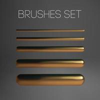 Gold brush mesh isolated. Gold texture abstract art template festive decoration. vector