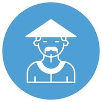 Chinese man which can easily edit or modify vector