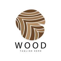 Wood Layer Logo Tree Bark Structure Design Forest Template Vector