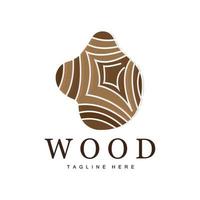 Wood Layer Logo Tree Bark Structure Design Forest Template Vector