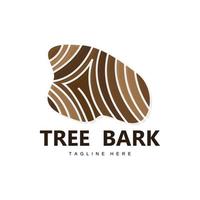 vector de plantilla de bosque de diseño de estructura de corteza de árbol de logotipo de capa de madera