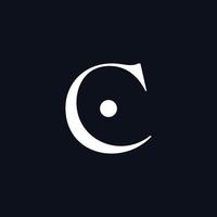 C initial minimal logo design vector