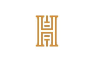 Hand Drawn Letter H Logo vector