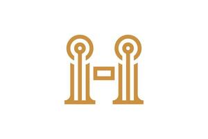 H Letters Logo Design vector