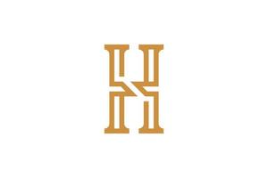 Hand Drawn Letter H Logo vector
