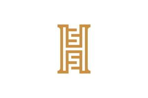 logotipo de la letra h dibujada a mano vector