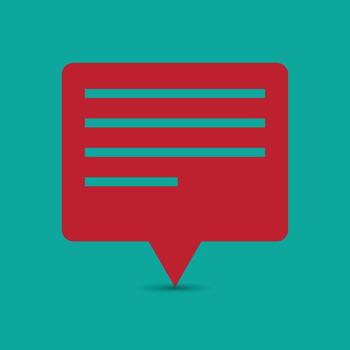 Massage notification sign. System notification symbol for web and mobile apps. vector