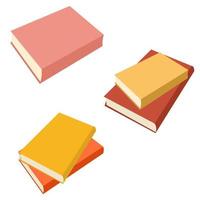 collection stack of book vector