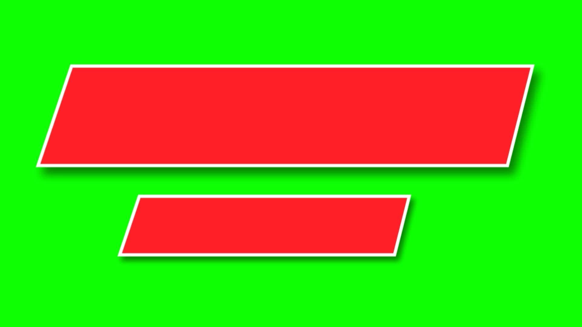 Red animation blank banner with green screen 14420925 Stock Video at