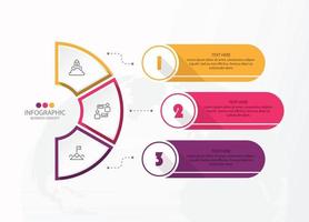 Standard infographic with 3 steps, process or options. vector