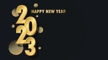 Happy New Year 2023. Luxury gold background Design. vector