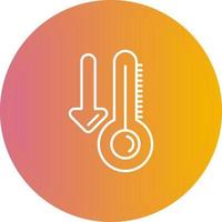 icono de vector de baja temperatura