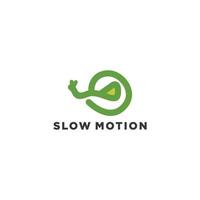 Slow motion logo icon design template flat vector