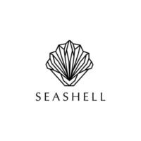 Seashell logo icon design template flat vector