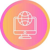 icono de vector de globo lcd