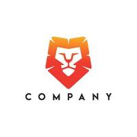 Powerful Lion Shield Logo template Vector illustration