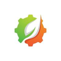 Eco tech logo design vector