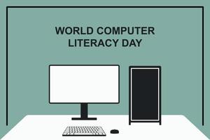 World Computer Literacy Day background. vector