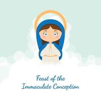 Feast of the Immaculate Conception background. vector